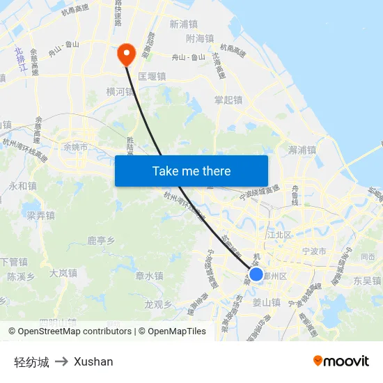 Light Textile City to Xushan map