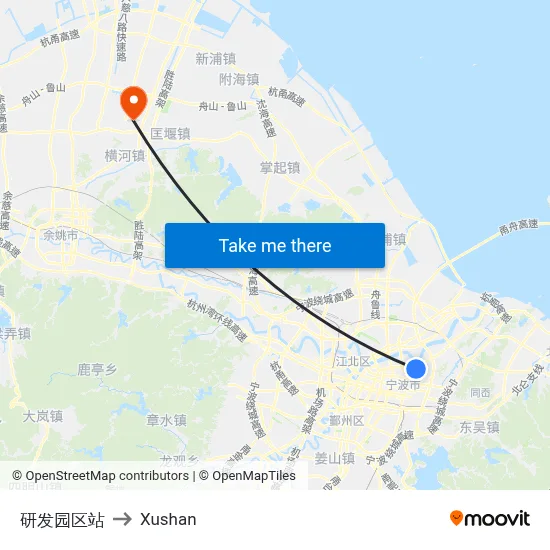 R&D Park Station to Xushan map
