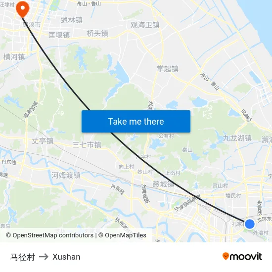 Majing Village to Xushan map