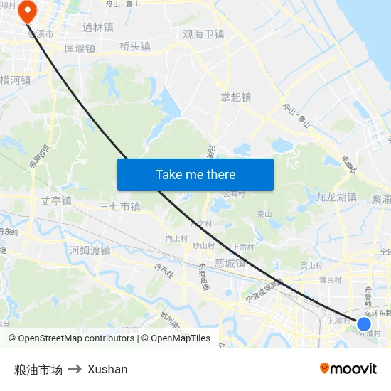 Grain and Oil Market to Xushan map