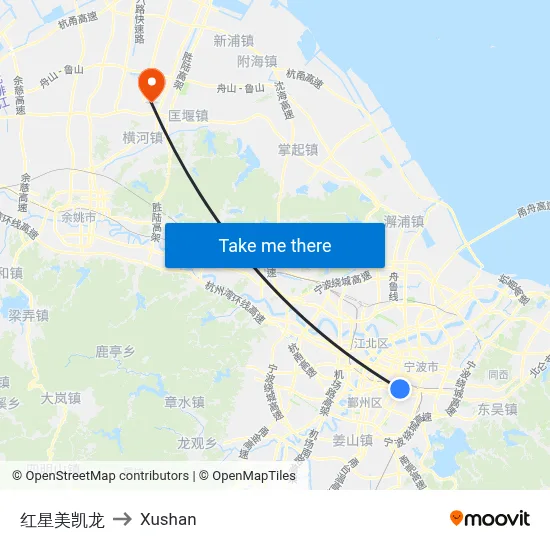 Red Star Macalline to Xushan map