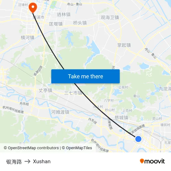 Yinhai Road to Xushan map