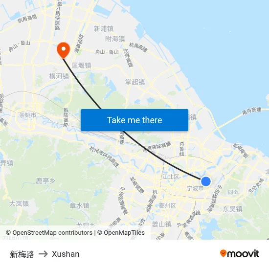 Xinmei Road to Xushan map