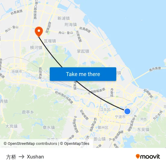 Fang Bridge to Xushan map