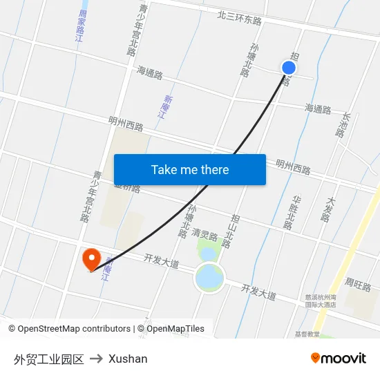 Foreign Trade Industrial Park to Xushan map