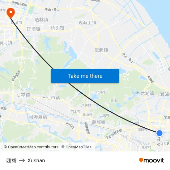 Tuan Bridge to Xushan map
