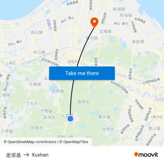 Old House Base to Xushan map