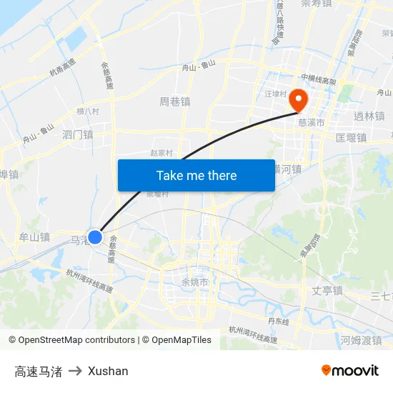 Mazu Highway to Xushan map