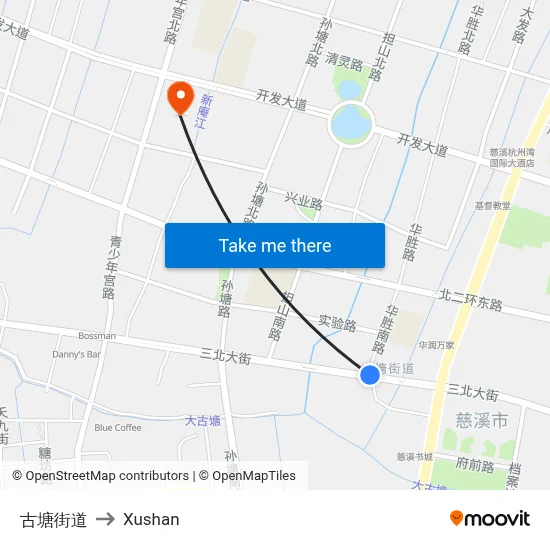 Gutang Street to Xushan map