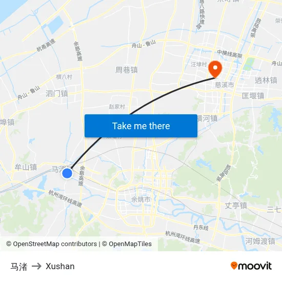 Mazhu to Xushan map