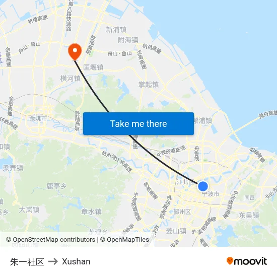 Zhuyi Community to Xushan map