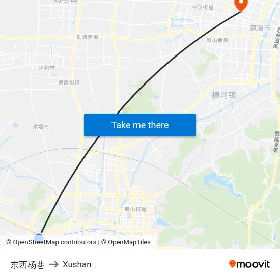 East-West Yang Lane to Xushan map