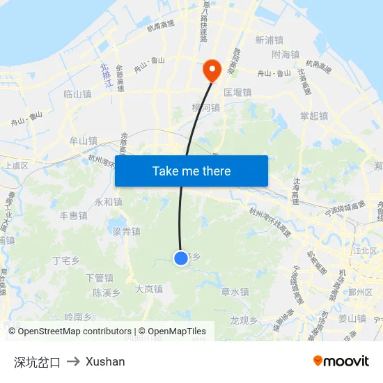 Shenkeng Junction to Xushan map