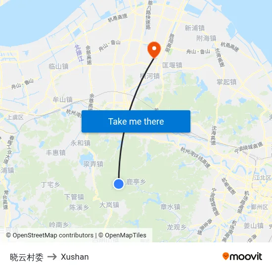 Xiaoyun Village Committee to Xushan map