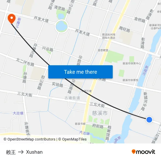 Lai Wang to Xushan map