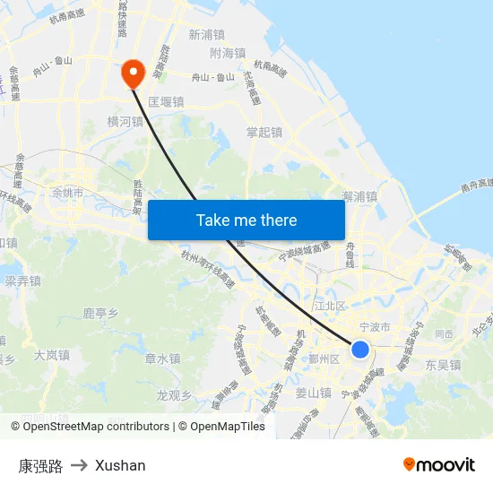 Kangqiang Road to Xushan map