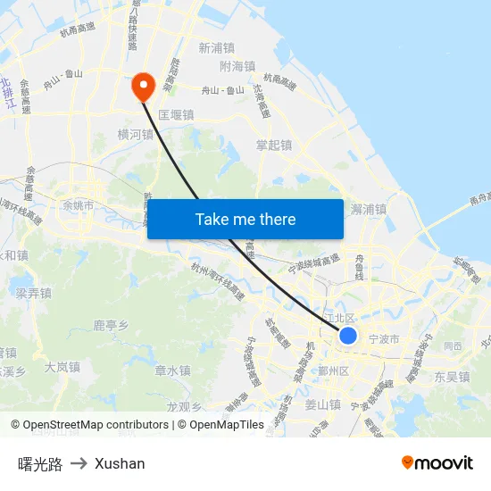 Shiguang Road to Xushan map