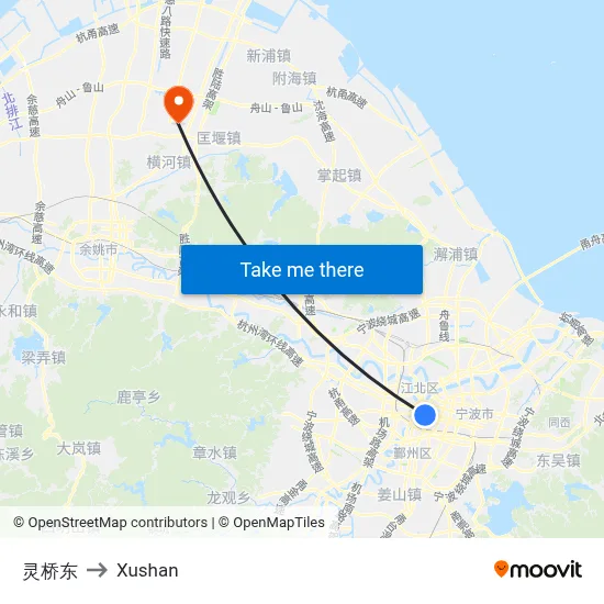 Lingqiao East to Xushan map
