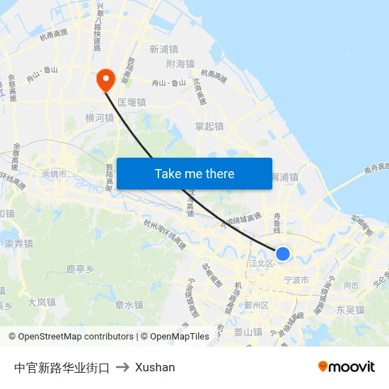Zhongguan New Road - Huaye Street Intersection to Xushan map