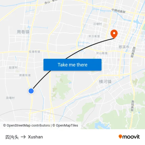 Si Gou Tou to Xushan map