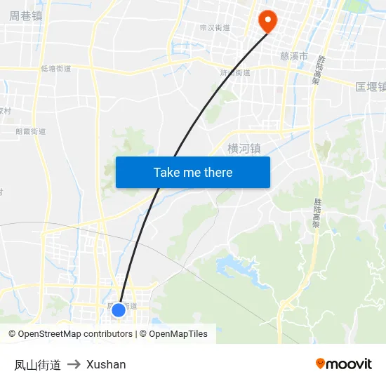Fengshan Street to Xushan map
