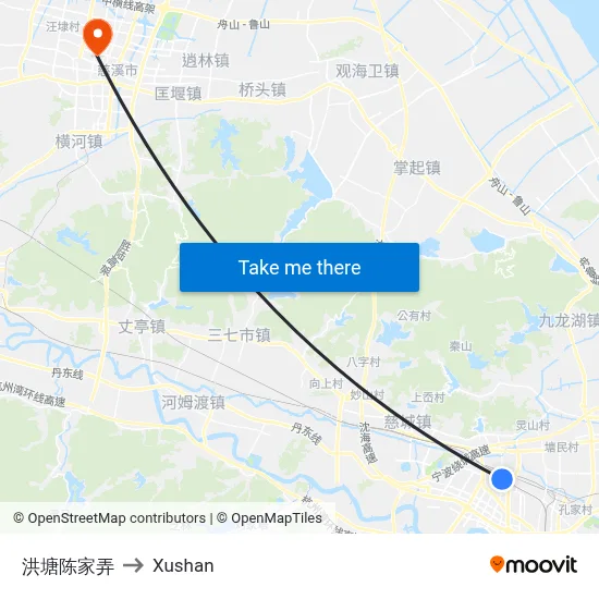 Hongtang Chenjianong to Xushan map