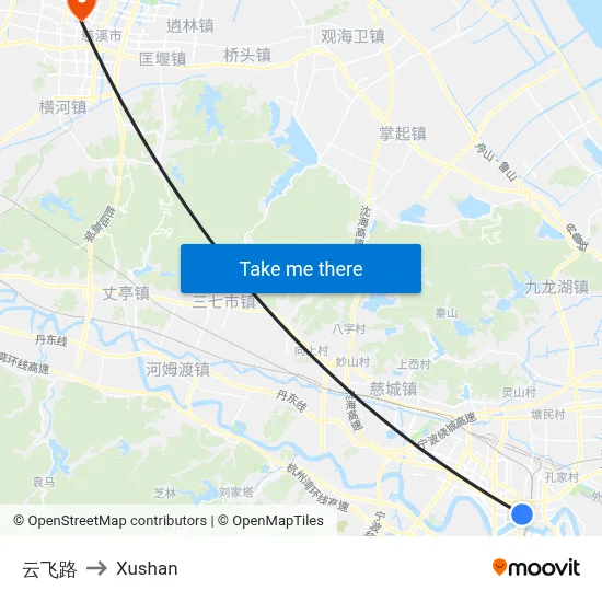 Yunfei Road to Xushan map