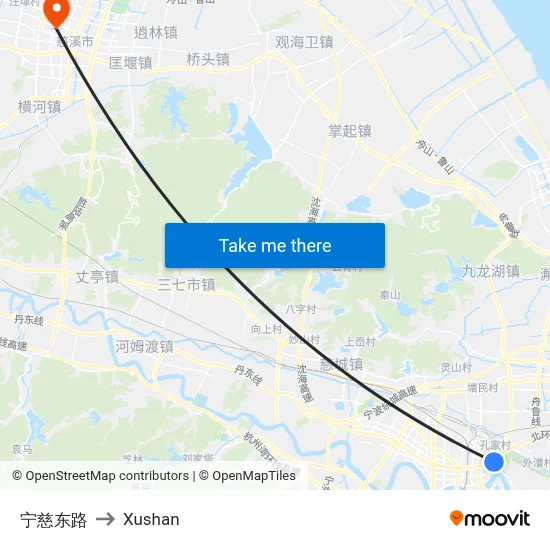 Ningci East Road to Xushan map