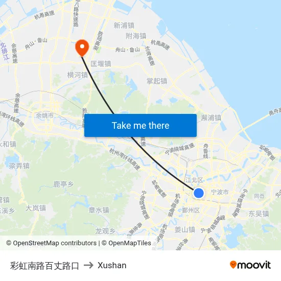 Rainbow South Road Baizhang Intersection to Xushan map