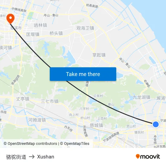 Luotuo Street to Xushan map