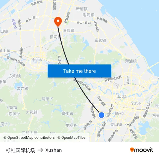 Lishie International Airport to Xushan map