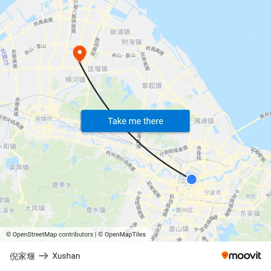 Nijiayan to Xushan map