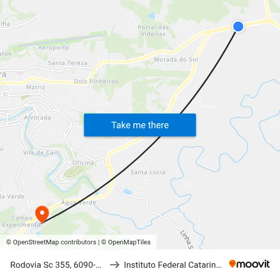 Rodovia Sc 355, 6090-6120 to Instituto Federal Catarinense map