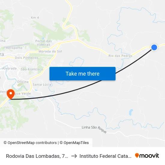 Rodovia Das Lombadas, 717-1130 to Instituto Federal Catarinense map