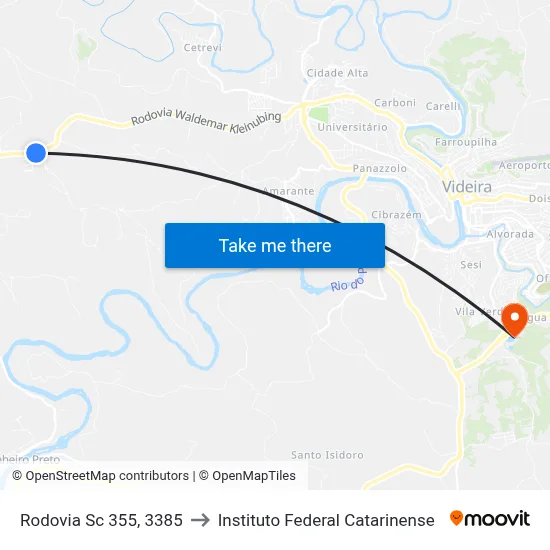 Rodovia Sc 355, 3385 to Instituto Federal Catarinense map