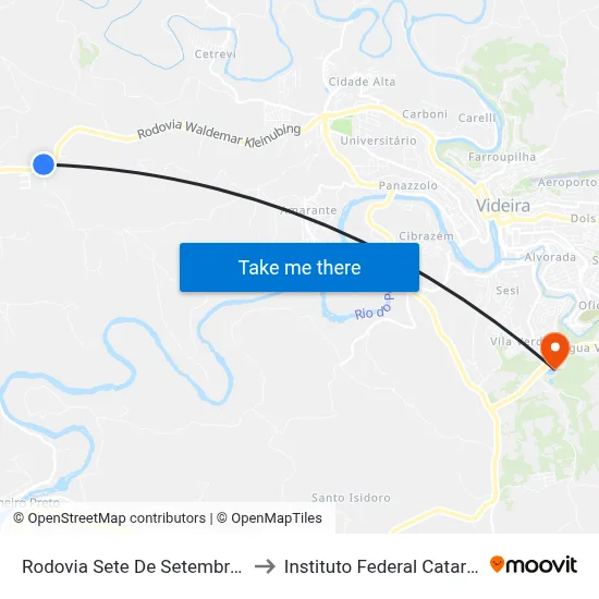 Rodovia Sete De Setembro, 2400 to Instituto Federal Catarinense map