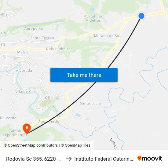 Rodovia Sc 355, 6220-6280 to Instituto Federal Catarinense map