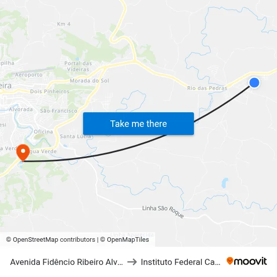 Avenida Fidêncio Ribeiro Alves, 436-514 to Instituto Federal Catarinense map