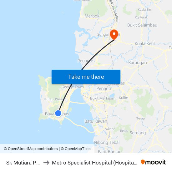 Sk Mutiara Perdana to Metro Specialist Hospital (Hospital Pakar Metro) map