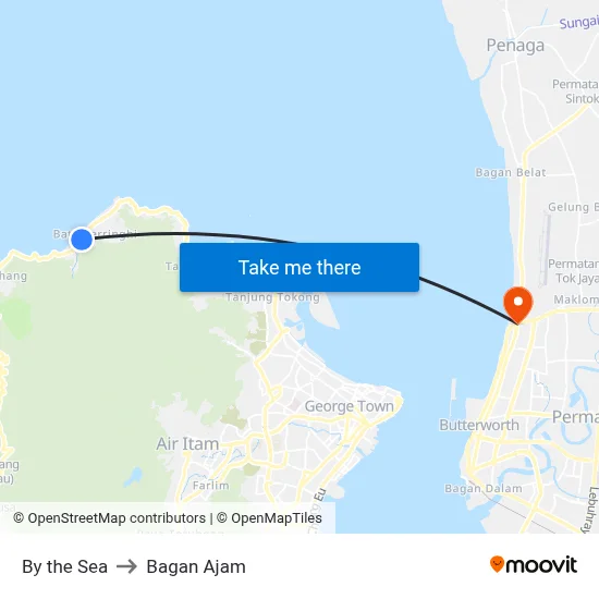 By the Sea to Bagan Ajam map
