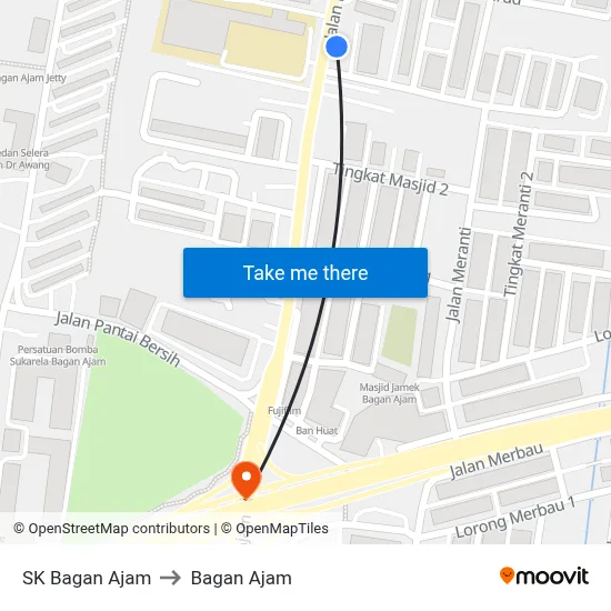 SK Bagan Ajam to Bagan Ajam map