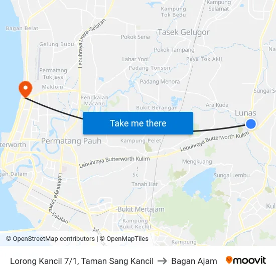 Lorong Kancil 7/1, Taman Sang Kancil to Bagan Ajam map