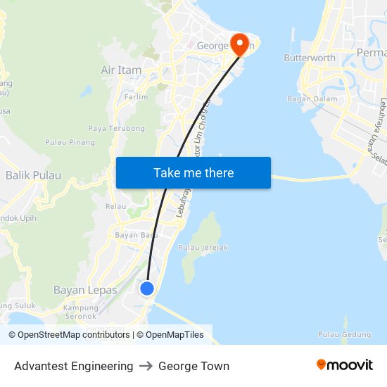 Advantest Engineering to George Town map