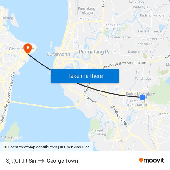 Sjk(C) Jit Sin to George Town map