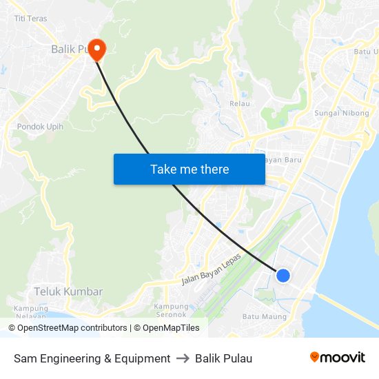 Sam Engineering & Equipment to Balik Pulau map