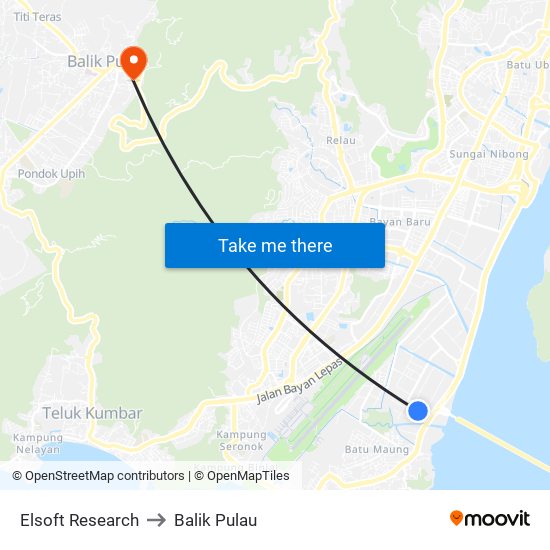 Elsoft Research to Balik Pulau map