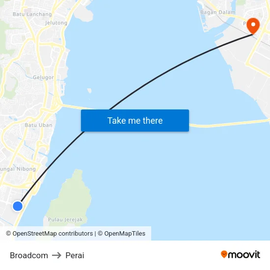 Broadcom to Perai map