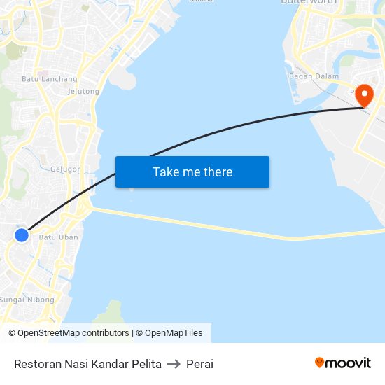 Restoran Nasi Kandar Pelita to Perai map