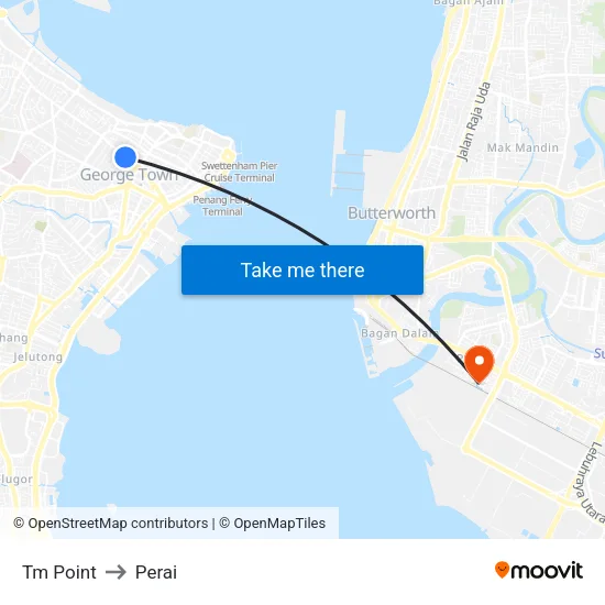 Tm Point to Perai map