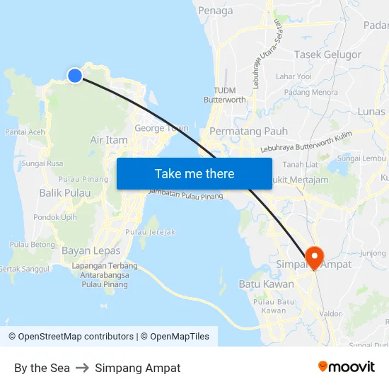 By the Sea to Simpang Ampat map